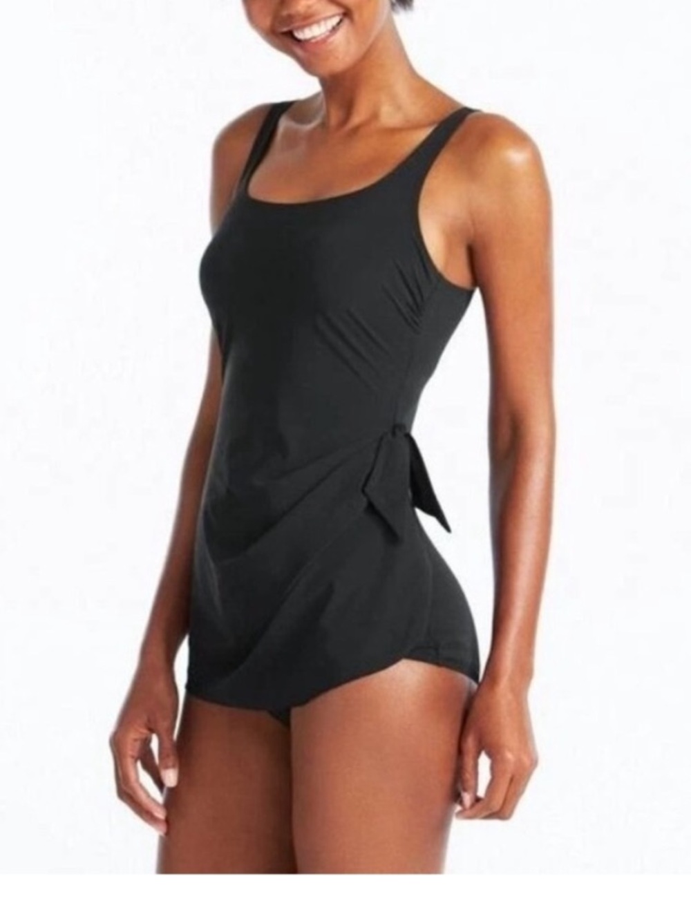 🏊‍♀️ LL Bean SPF 40+ Slimming Sarong-style One-Piece Bathing Suit